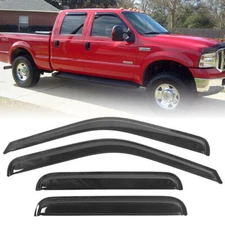For 1999-2016 Ford F-250 Super Duty Window Visor Vent Sun Rain Guards Deflector