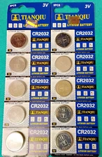 10  Pieces Lithium batteries/ CR 2032 3 Volt  Tianqiu Exp. 2029  FREE SHIPPING