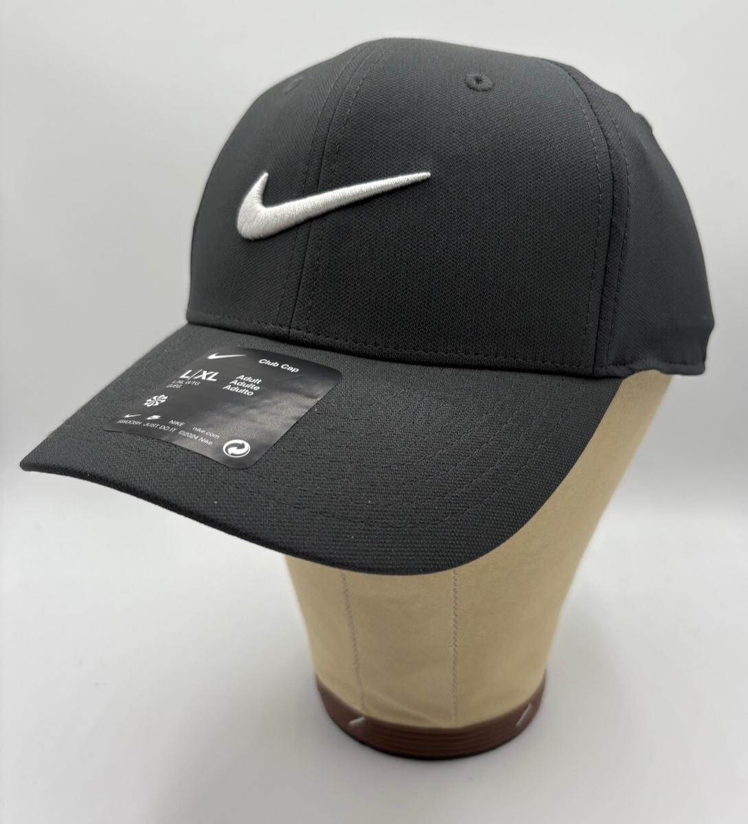 Nike Dark Gray Club Cap White Embroidered Logo Sz L/XL FB5625-070