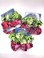 Firstline Evolve Ponytail Holders 3 Pk Pink/Black Green/Black