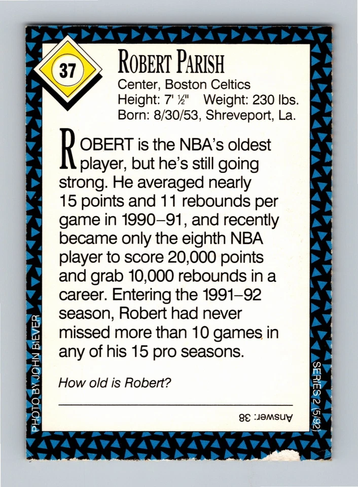 Robert Parish Sports Illustrated for Kids #37 Celtics HOF - Image 2 of 2
