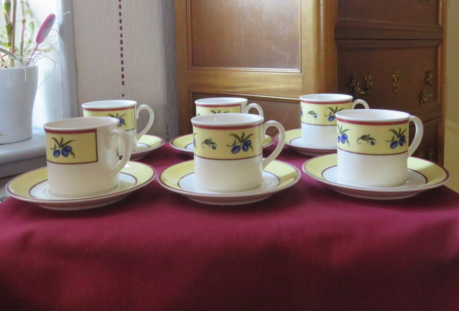6 Tazas De Café O Moca en Porcelana Villeroy & Boch Modelo El Del Sur