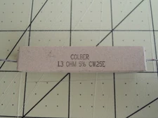 Colber 1.3 Ohm 5% Tolerance CW25E Wirewound Axial Ceramic Fixed Power Resistor