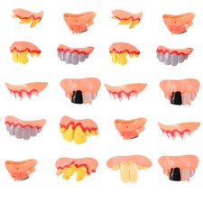 20 Pcs Silicone Halloween Teeth Model Zombie Teeth Party Props