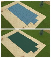 GLI Value X Solid Rectangular Pool Winter Safety Cover 4' x 8' End Step & Drain