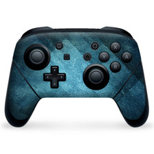 Nintendo Switch Pro Controller Skin Decal Vinyl Wrap - Blue Grunge