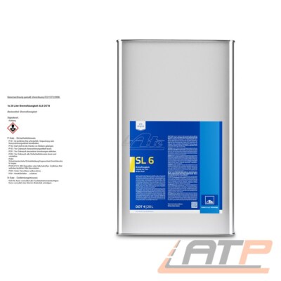 20 L ATE BREMSEN FLÜSSIGKEIT BREMSFLÜSSIGKEIT SL.6 DOT4 BRAKE FLUID 31783399