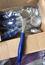 3 Pc. Vollrath 6433230 Jacob's Pride 2 oz. Blue Solid Round Spoodle