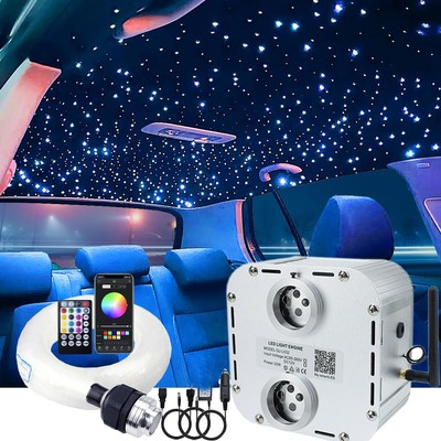 4m 2200X Fiber Optics 64W Twinkle LED Car Star Roof Headliner Ceiling Light Kit