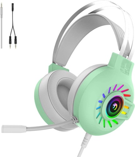 Auriculares para juegos Auriculares LED USB con cable para PC Laptop PS4 Computadora MAC con micrófono - Imagen 14 de 20