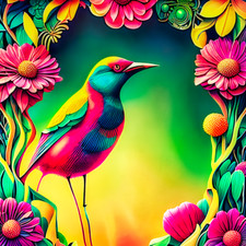 Printable, Digital Download, *.PNG File - Paper Birds Fine Art Collection: #24