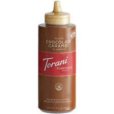 Torani 12 fl. oz. (16.5 oz.) Puremade Salted Chocolate Caramel Flavoring Sauce