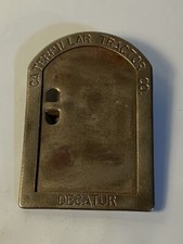 older vintage CATERPILLAR TRACTOR CO. large employee badge pinback button fb