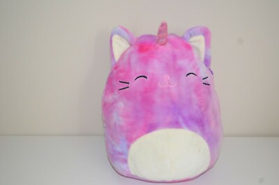 Squishmallow Plush Toy Rainbow CALI Unicorn Cat Caticorn 8 inch  Pillow Tie Dyed