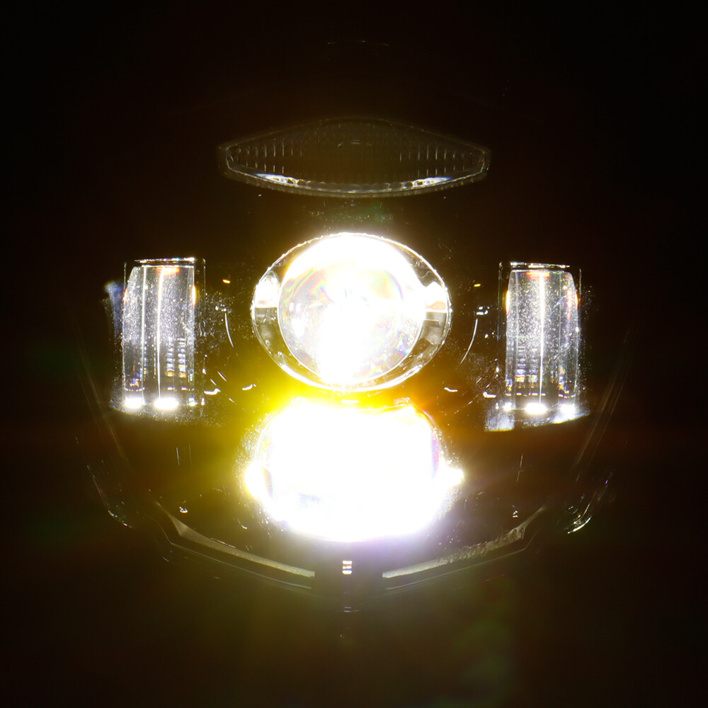 E-24 LED Scheinwerfer Fern-Abblendlicht DRL Für Yamaha V STAR 1300 XVS 1300CT EB