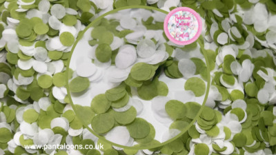 Biologisch abbaubares Seidenpapier-Konfetti für Hochzeit - grüner Tee und weißer