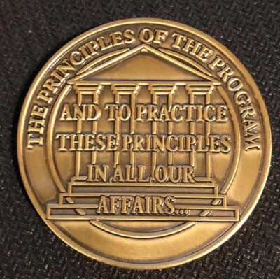 Narcotics-Anonymous-AA-NA-Bronze-Medallion-Coin - Spiritual Principles