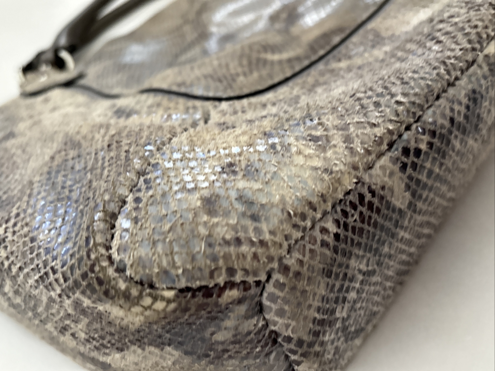 Coach Campbell Embossed Snake Python Leather Shou… - image 8