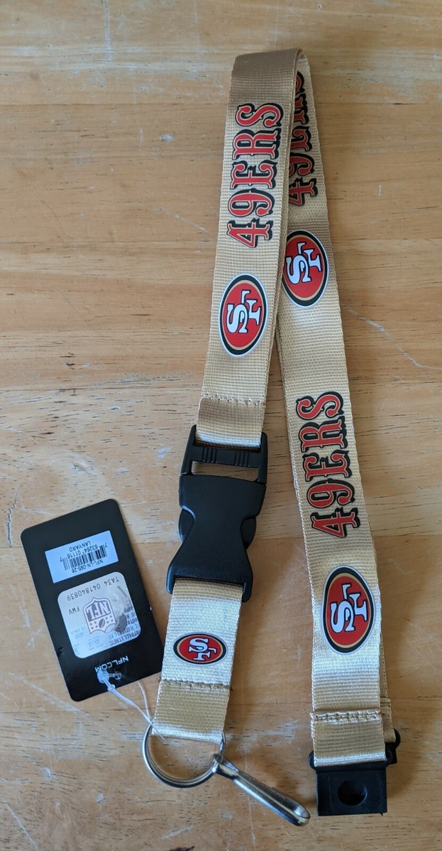 San Francisco 49ers NFL Lanyard Key Ring Keychain ID Holder Clip
