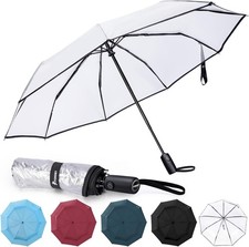 PTEROMY Windproof Travel Umbrellas for Rain and Sun, Withstands 85MPH Winds Auto