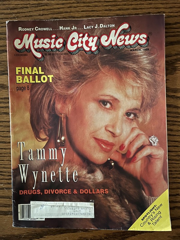 Music City News March 1989 with Tammy Wynette