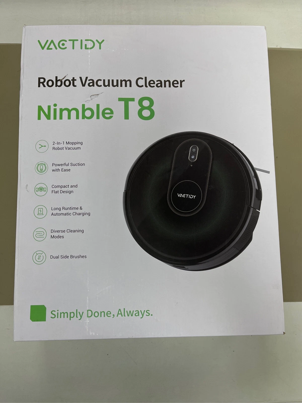 T8 Robot Vacuum and Mop Combo–3000Pa Powerful Suction, App/WiFi/Alexa/Siri Contr
