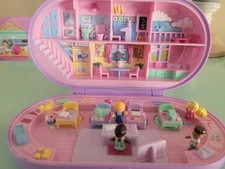 Bluebird Polly Pocket 1992 Stampin' School Playhouse with Stampers - COMPLETE