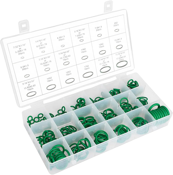 Jnnj 270 StüCk Gummi O-Ringe Kit, 18 GrößEn O-Ring Dichtungsringe Set, Buna-N O--image