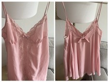 Vtg Y2K Victoria Secret Pink Cami Top L Coquette Ethereal Fairy Golden Label