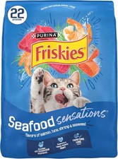 Purina Friskies Dry Cat Food With Salmon, Tuna, and Shrimp Flavors 22 lb. Bag