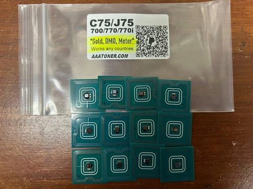12 x Toner Chips for Xerox Color C75, 700, 770, 770i, J75 Refill (3 sets)