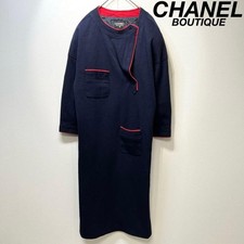 Vintage CHANEL Boutique Wool design long dress