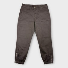 CABI Compass Pants Zip Ankle High Rise Chocolate Brown Sz 12 4514 EUC NWOT