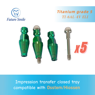 5pcs Dental transfer closed tray impression coping for Osstem TS Hiossen Regular