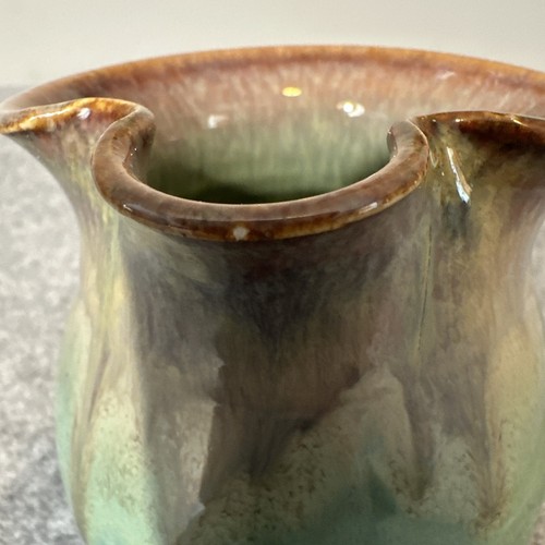 Studio Art Pottery  PotVase Sgnd High Gloss Green Brown MCM Rustic Farmhouse - Picture 3 of 8