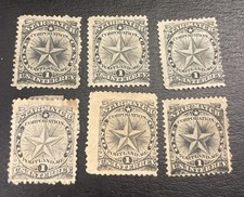 Lot of6 US Revenue Stamps Scott #RO172 1c Proprietary Stamps Star Match Co