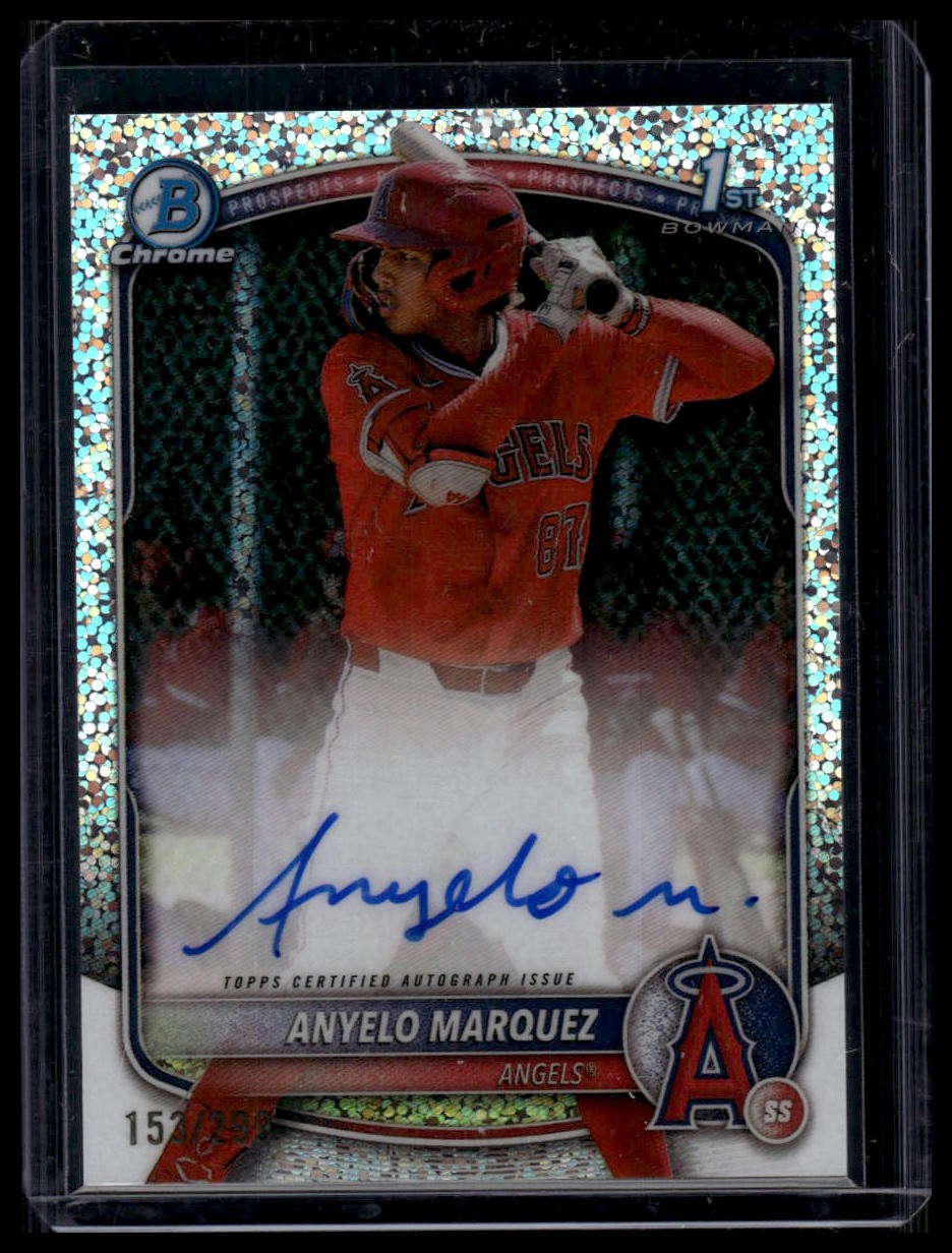 2025 Bowman Chrome #CPA-AM Anyelo Marquez Prospect Autographs Speckle #/299