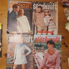  4 Vintage Stitchcraft Magazines -  Aug 68, June 69,Nov 69 Aug 78 gc See photos