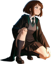 Ochaco Uraraka Hogwarts Vinyl Car Decal Sticker 7" Weatherproof