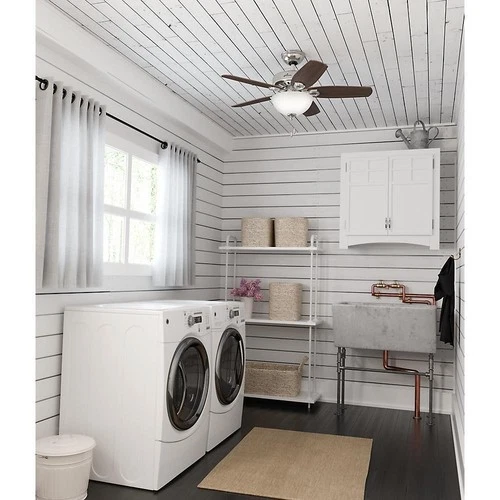 Hunter Builder Small Room 42" Indoor Brushed Nickel Bowl Ceiling Fan w/Light Kit - Picture 2 of 16