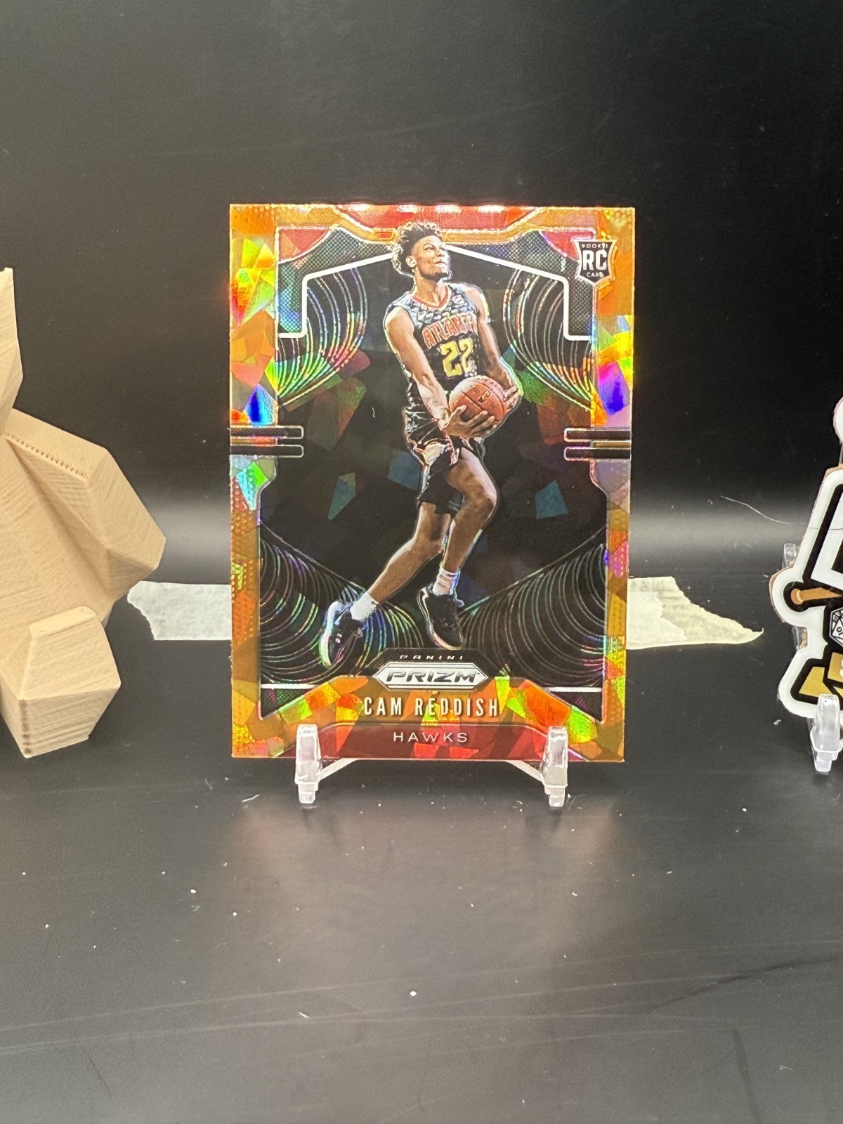 Cam Reddish 2019-20 Prizm Orange Cracked Ice Rookie Hawks (NURR)