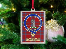 Cuthbert Clan Scottish Tartan Crest Ornament