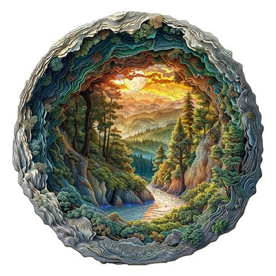 Wooden Puzzles for Adults, 3D Vision Effect-3D Cave Forest Wood Puzzles Adult,