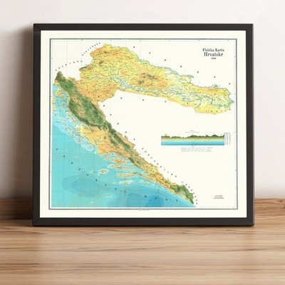 Croatia Old Map - 1900 Croatia Vintage Print - Cartography Reproduction