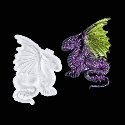 Flying Dragon Wall Hanging Resin Molds 3D Animal Silicone Mold Dragon Epoxy