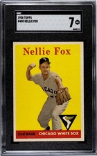 1958 TOPPS NELLIE FOX #400 SGC 7 NEAR MINT CHICAGO WHITE SOX