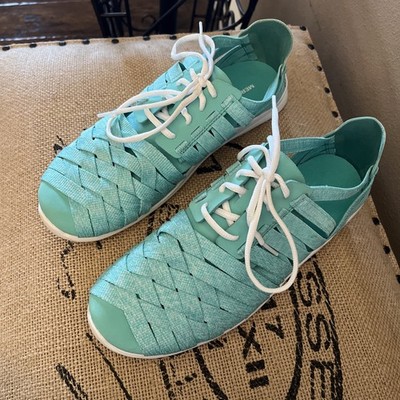 MERRELL Flora Kye Weave Women Size 9 Lace-up Sneakers Lightweight  Teal Shoes
