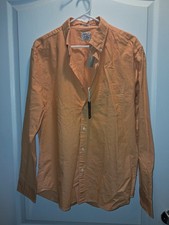 NWT J. Crew Broken-in garment-dyed organic cotton oxford shirt Green Mens Medium