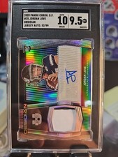 2020 Panini Chronicles Draft Picks Jordan Love RC Ob. Jersey Auto /99 SGC 10/9.5
