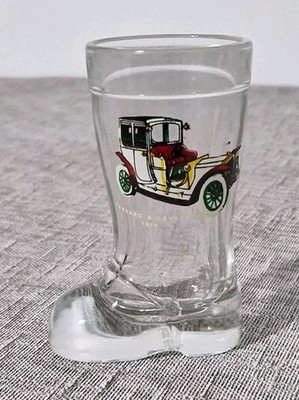 Vintage Mod Der Whiskey Schnapsglas Pannard & Levassor Vodka Stiefelform Gummistiefel